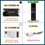 1005009946628829-Gledopto ESP32 WLED Controlador Tira LED SPI RGB IC Microfone Digital 5V-24V
