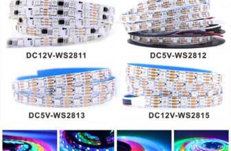 1005010006820854-Fita de LED RGB Endereçável Smart WS28xx DC5V/12V