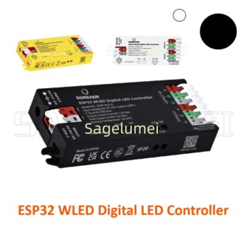 1005010208330238-DOMRAEM Controlador LED Endereçável ESP32 WLED USB-C Smart Home