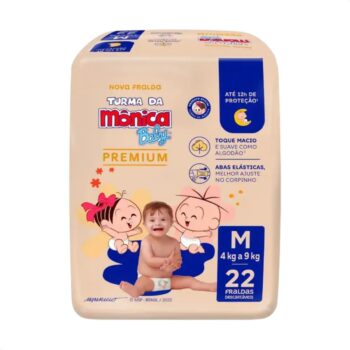 B0CWPGSFGB-Turma da Mônica Baby Premium Jumbo M 22 Unidades