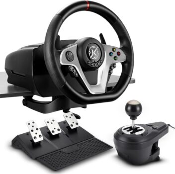 B0DX88HMJV-Kalkan G500 Pro Racing Volante Force Feedback c/ Pedais e Câmbio
