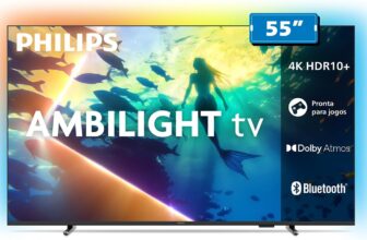 B0FPBQQ4TN-Philips Smart TV Ambilight 55" 4K 55PUG8100/78 Google TV Comando Voz
