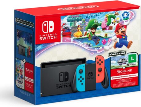 B0FR6N4WWH-Nintendo Switch Neon + Super Mario Bros. Wonder + 3 Meses NSO