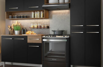 MLB27417990-Madesa Cozinha Modulada Compacta Emilly Pop Rustic/Preto GREM229002