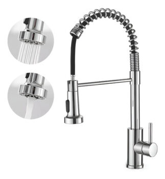 MLB4034041667-Torneira Monocomando Aço Inoxidável Cozinha