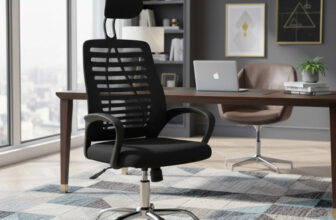 MLB4243464333-Cadeira de Escritório Executiva Giratória Pelegrin PEL-501 Tela Mesh Preta