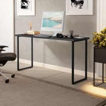 MLB42868002-Klm Store Escrivaninha Mesa Office Estilo Industrial 120cm Preto