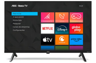 MLB43554996-AOC 40S5045/78G Smart TV DLED Full HD 40 Polegadas Roku TV