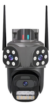 MLB50573567-Câmera Segurança A35 Lente Tripla Sirene App Icsee 9MP