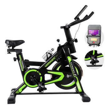 MLB50871746-Bicicleta Spinning Winnek Fitness 13kg Preto Verde
