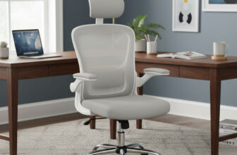 MLB52911735-Luvinco Cadeira Escritório Boston G100 Ergonômica Giratória Mesh Ajuste Lombar