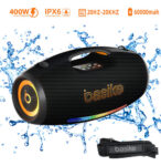 MLB54094597-Basike Boombox RAD252 400W RMS Bluetooth TWS IPX6 60000mAh RGB