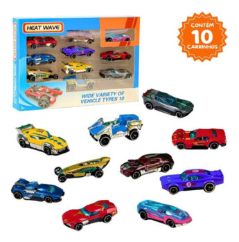 MLB5661059766-Kit 10 Carrinhos Hot Cars Carros Miniatura De Ferro Metal