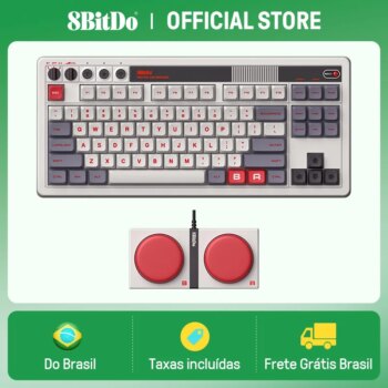 1005007047638202-8BitDo Teclado Mecânico Retrô com 87 Teclas