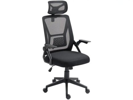 1005008654421846-Cadeira de Escritório Diretor Giratória Preta DIR-006 Otello