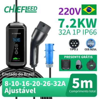 1005009826582793-Carregador EV Portátil Chiefleed 7.2KW 32A