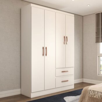 580791382.23898324821-Guarda Roupa Solteiro São Francisco 4 Portas 2 Gavetas