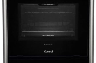 B076BC7769-Fogão Consul 4 Bocas Inox Mesa Vidro