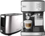 B09PRMQLNQ-Kit Oster Cafeteira Espresso Primalatte e Torradeira Inox