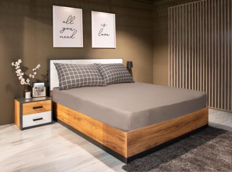 B0DK5LSR8W-Jogo de Lençol 2 Peças Portallar Classic Cotton Laura Capuccino