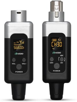 B0FH6VPCCK-Conversor Microfone Sem Fio VEDO UHF