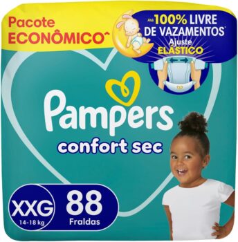 B0G2PZ7ZYY-Pampers Confort Sec Fraldas XXG 88 Unidades