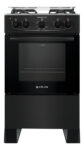 MLB18125285-Fogão 4 Bocas Atlas Mônaco Plus Preto Com Mesa Inox E Acendimento Automático Biv