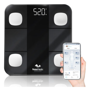 MLB21814751-Balança Digital Corporal Bioimpedância Aplicativo Bluetooth Relaxmedic