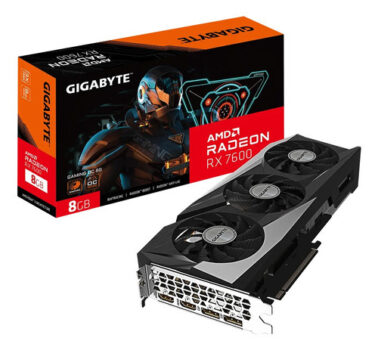 MLB27793940-Placa de Vídeo RX 7600 GAMING OC 8G AMD Radeon Gigabyte