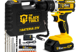 MLB38053317-Parafusadeira e Furadeira de Impacto The Black Tools com Maleta 60Hz
