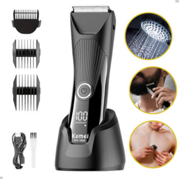 MLB4106407981-Kemei KM-1848 Aparador Pelos Corpo Unissex Barbeador Prova D'agua Sem Fio