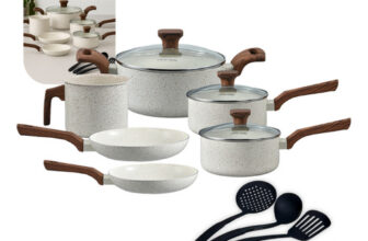 MLB54143874-Jogo De Panelas Indução Mimo Style Cerâmica 10 Peças Cor Mármore