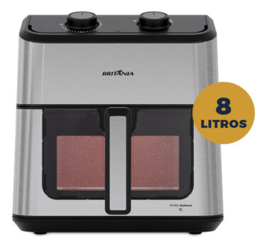 MLB57719621-Air Fryer Britânia 8L Redstone Visor Glass BAF80A