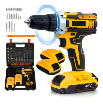 MLB5894533444-Parafusadeira Furadeira 48v Profissional 2 Baterias Sem Fio