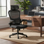 MLB6002955714-Cadeira De Escritório Presidente Ergonomica Lombar Regulavel