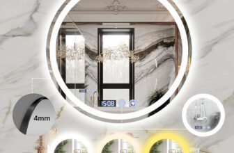 MLB60849035-Espelho Redondo LED 60cm Banheiro Desembaçante