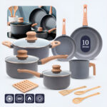 MLB61862927-Jogo De Panelas Induçao Antiaderente Cerâmica 10 Peças Ppg Pfoa Free Grafite
