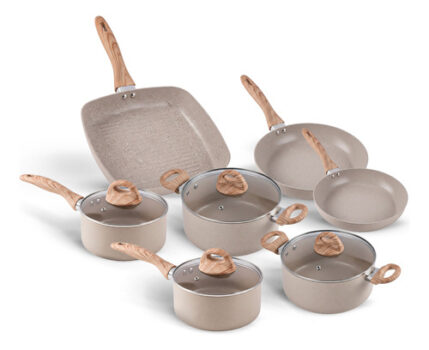 MLBU3491177949-Jogo De Panelas 7 Ceramic Life Smart Plus Areia Brinox Areia