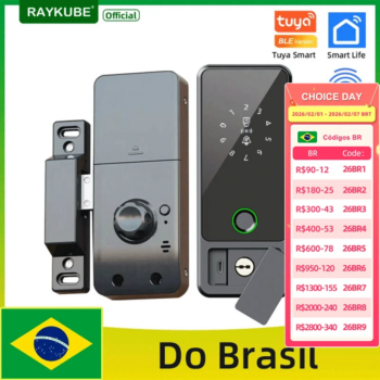 1005009502333830-Fechadura Digital Inteligente Brasil RAYKUBE Tuya BLE com Impressão Digital
