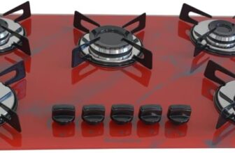 B0C21XHMZB-Cooktop Premium 5 Bocas Tripla Chama Vermelho