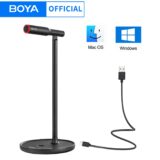 Microfone de Mesa Condensador Boya BY-CM1 USB
