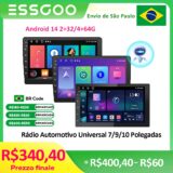 Central Multimídia 2 DIN 7″ / 9″ / 10″ ESSGOO