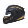 BLD Capacete facial completo para motocicletas, lente dupla
