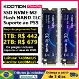 (Armazem Brasil) KOOTION SSD NVMe M.2  1 TB 7200Mbps