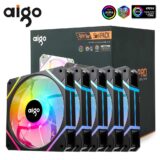 KIT 8 FANS AIGO AM12 PRO RGB