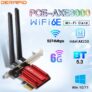 ADAPTADOR FENVI WiFi 6E PCE AXE3000 BT 5.3, 5374Mbps Win 10, 11