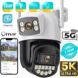 Câmera de Segurança Externa BESDER Visão Dupla WIFI 5G 8mp