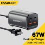 Essager Carregador GaN 67W USB-C PD QC Multi-Portas