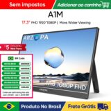 (Armazem Brasil)  Monitor Portátil ARZOPA 17.3 polegadas FHD