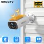 ARCCCTV Câmera de Vigilância Solar 2K HD